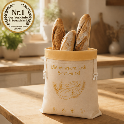 Bienenwachs-Brotbeutel aus Bio-Baumwolle von Unarchive